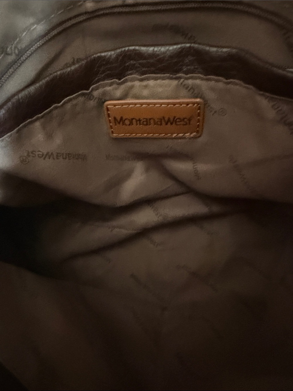 Brown Leather Studded Shoulder Bag - Women - Picture 7 of 8